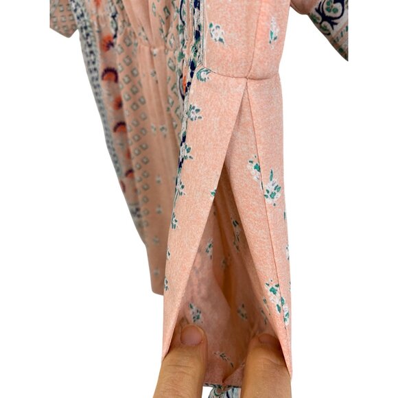 BCBGMaxazria "Caiti" Shadow Blush Printed Kimono Sleeve Romper Size S NWT 8033 - Picture 6 of 13